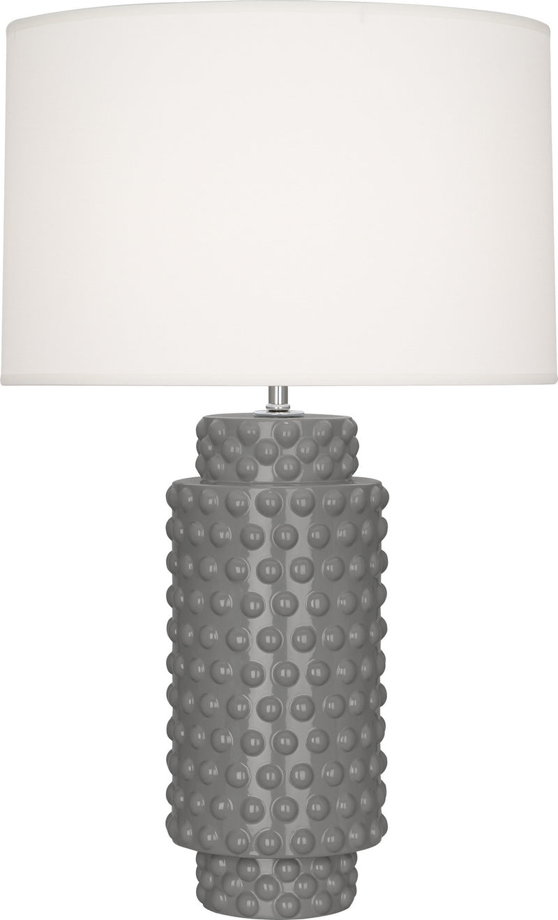 Robert Abbey ST800 One Light Table Lamp, Smoky Taupe Glazed Textured Ceramic