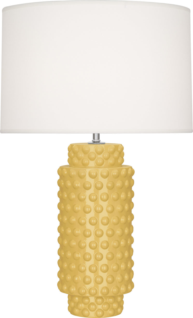 Robert Abbey SU800 One Light Table Lamp, Sunset Yellow Glazed Textured Ceramic