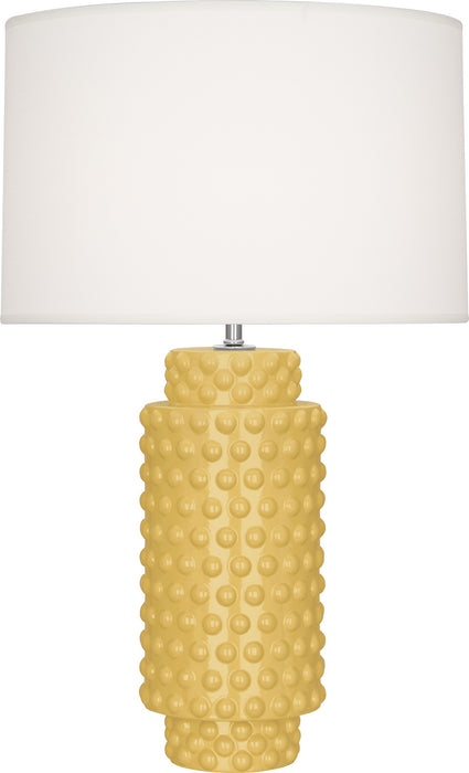 Robert Abbey SU800 One Light Table Lamp, Sunset Yellow Glazed Textured Ceramic
