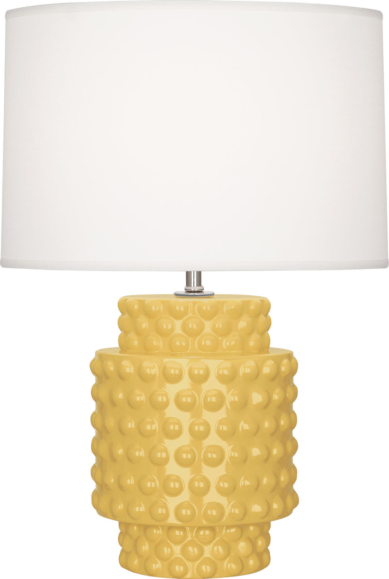 Robert Abbey SU801 One Light Accent Lamp, Sunset Yellow Glazed Textured Ceramic