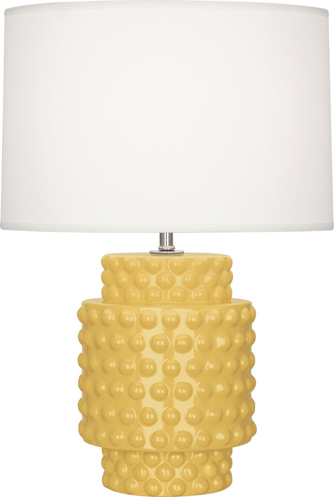 Robert Abbey SU801 One Light Accent Lamp, Sunset Yellow Glazed Textured Ceramic