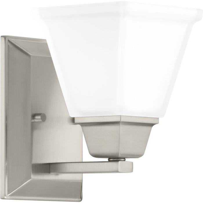 Progress Lighting P300158-009 One Light Bath, Brushed Nickel