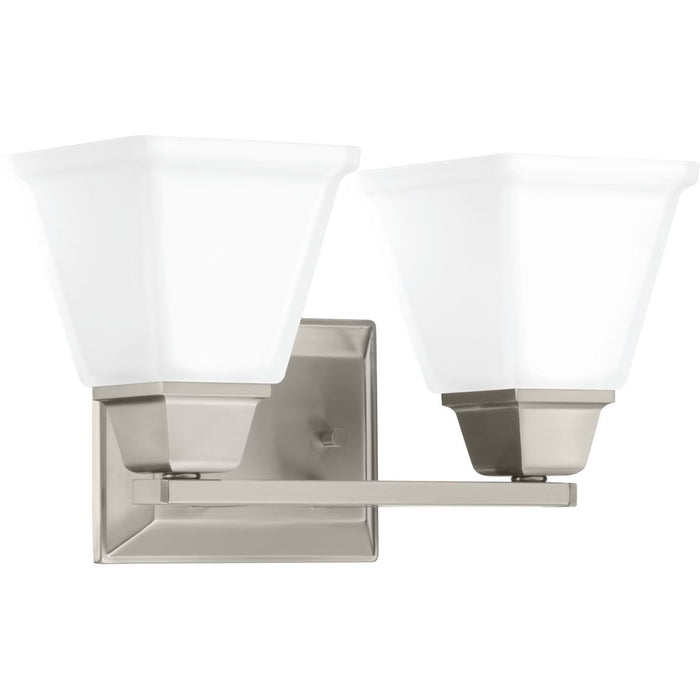 Progress Lighting P300159-009 Two Light Bath, Brushed Nickel