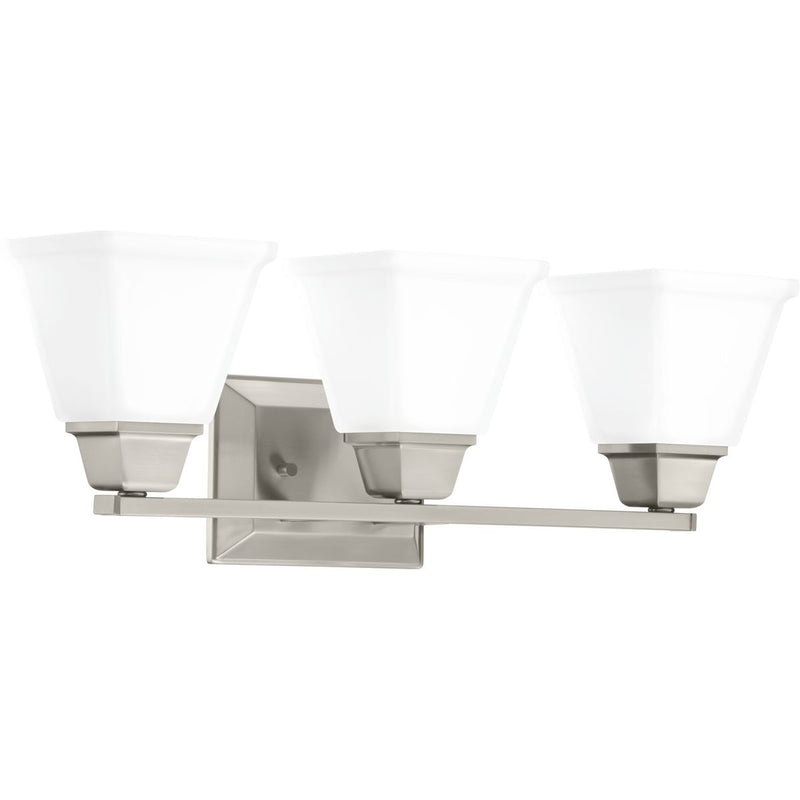 Progress Lighting P300160-009 Three Light Bath, Brushed Nickel