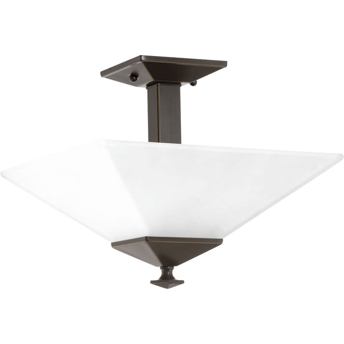 Progress Lighting P350107-020 Two Light Flush Mount, Antique Bronze