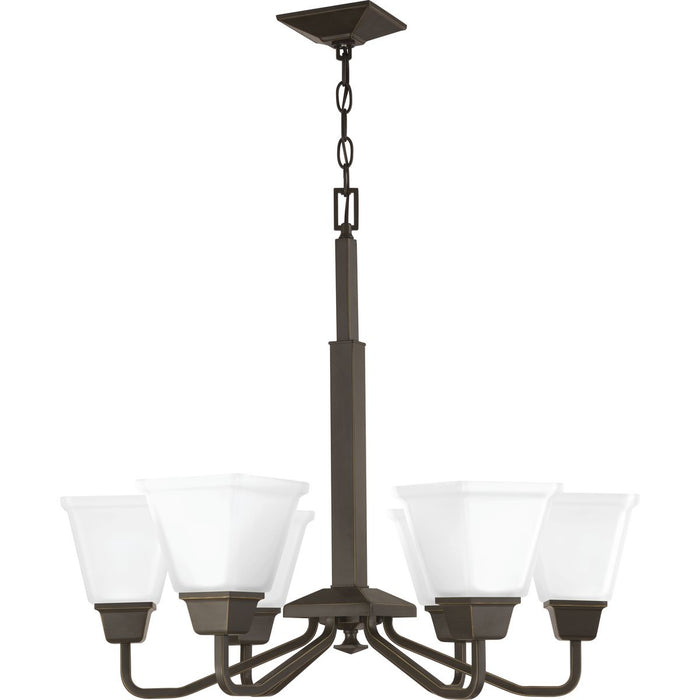 Progress Lighting P400119-020 Six Light Chandelier, Antique Bronze