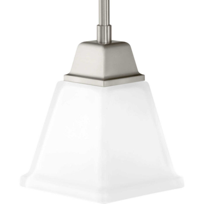 Progress Lighting P500125-009 One Light Mini-Pendant, Brushed Nickel