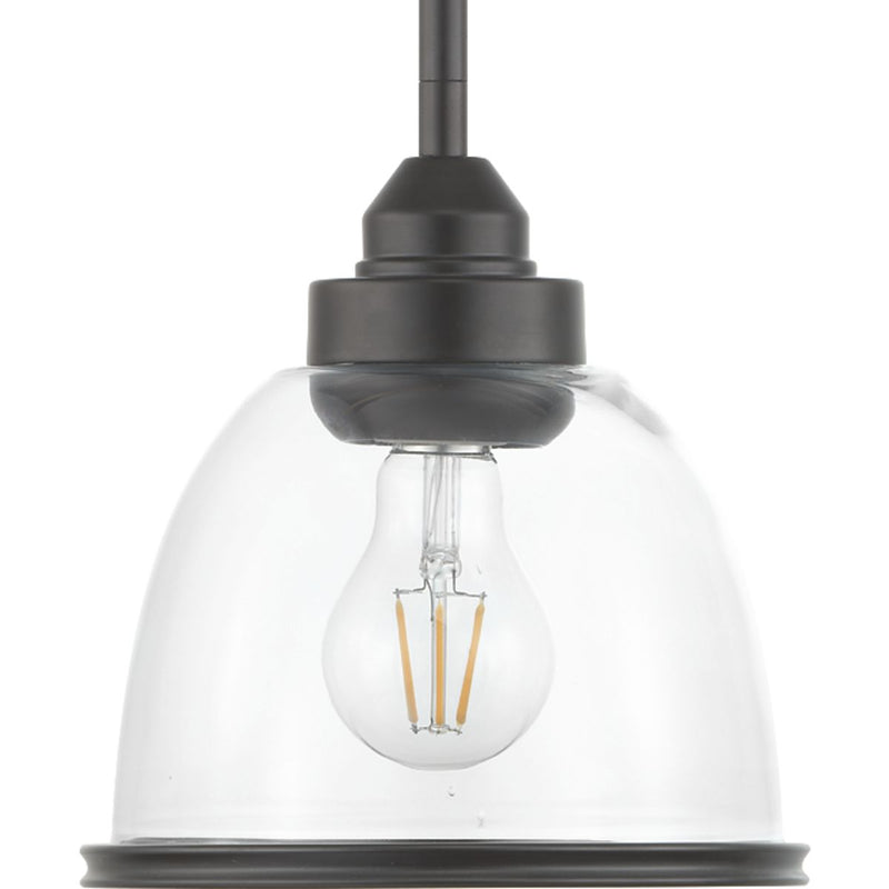 Progress Lighting P500137-020 One Light Mini-Pendant, Antique Bronze