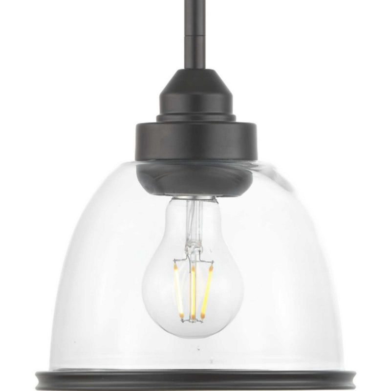 Progress Lighting P500137-020 One Light Mini-Pendant, Antique Bronze
