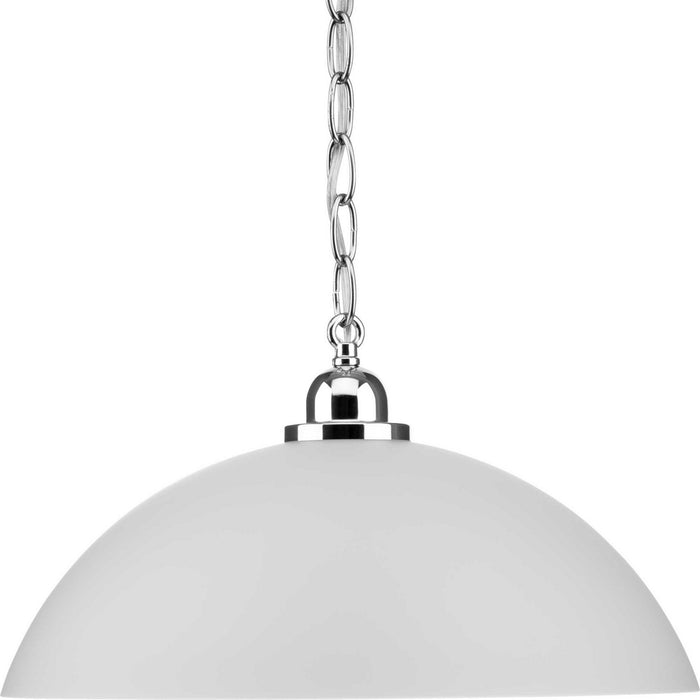 Progress Lighting P500149-015 One Light Pendant, Polished Chrome