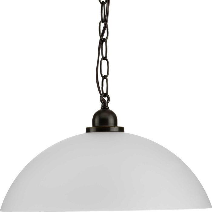 Progress Lighting P500149-020 One Light Pendant, Antique Bronze