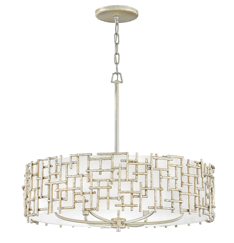 Fredrick Ramond FR33104SLF LED Chandelier, Silver Leaf