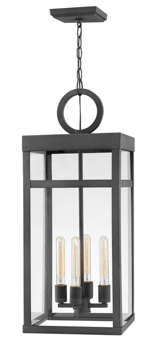 Hinkley 2808DZ LED Hanging Lantern, Aged Zinc