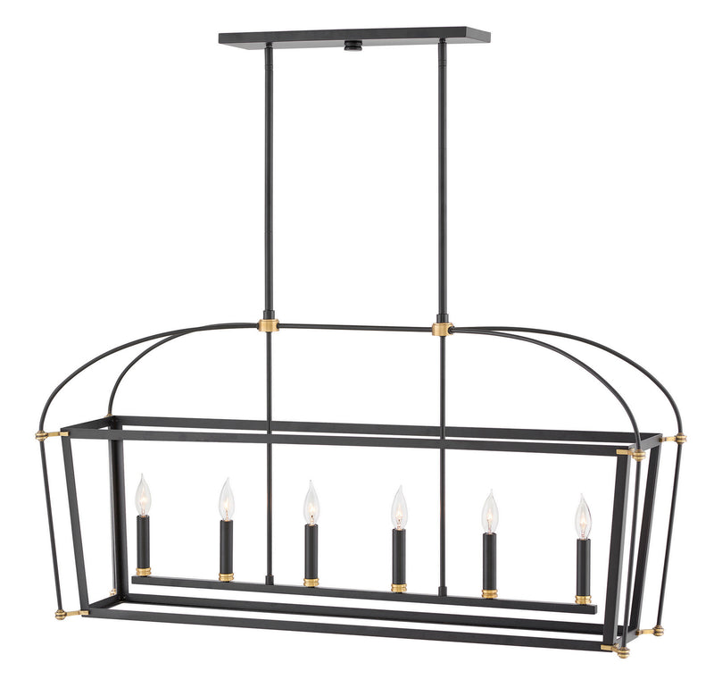 Hinkley 4054BK LED Linear Chandelier, Black
