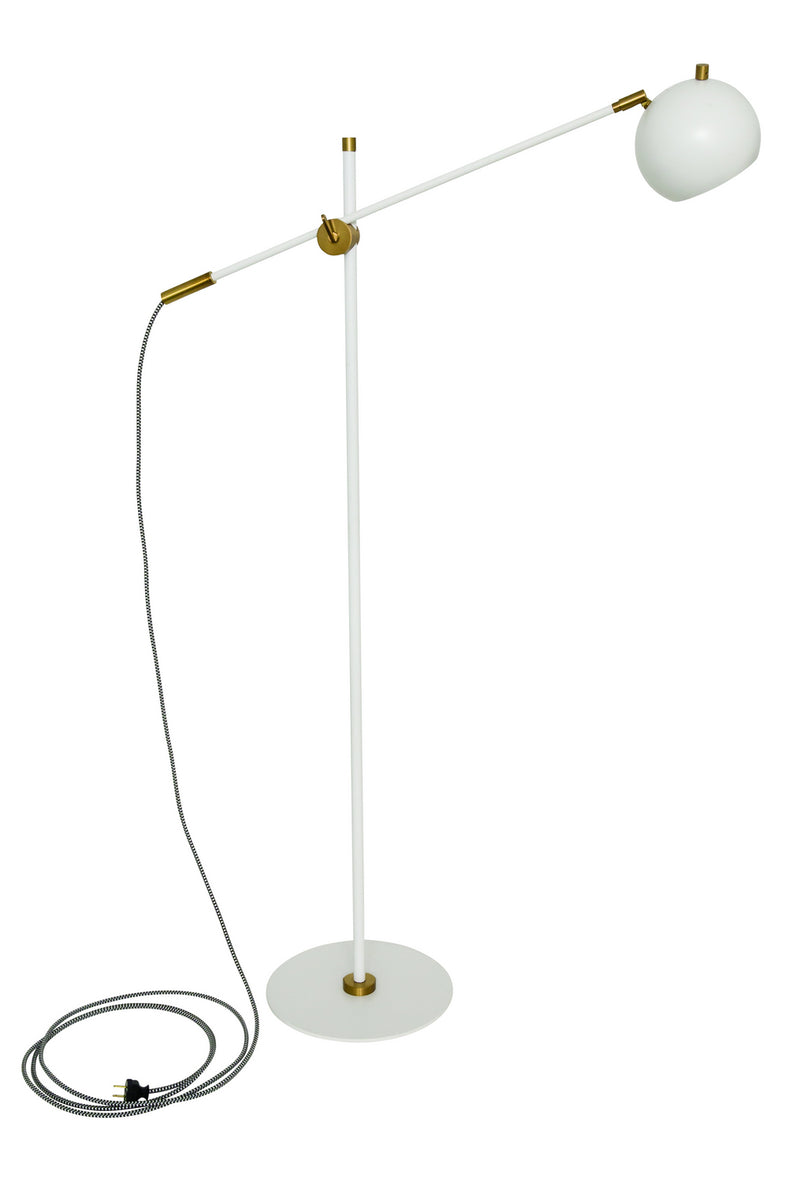 House of Troy OR700-WTWB LED Floor Lamp, White/Weathered Brass