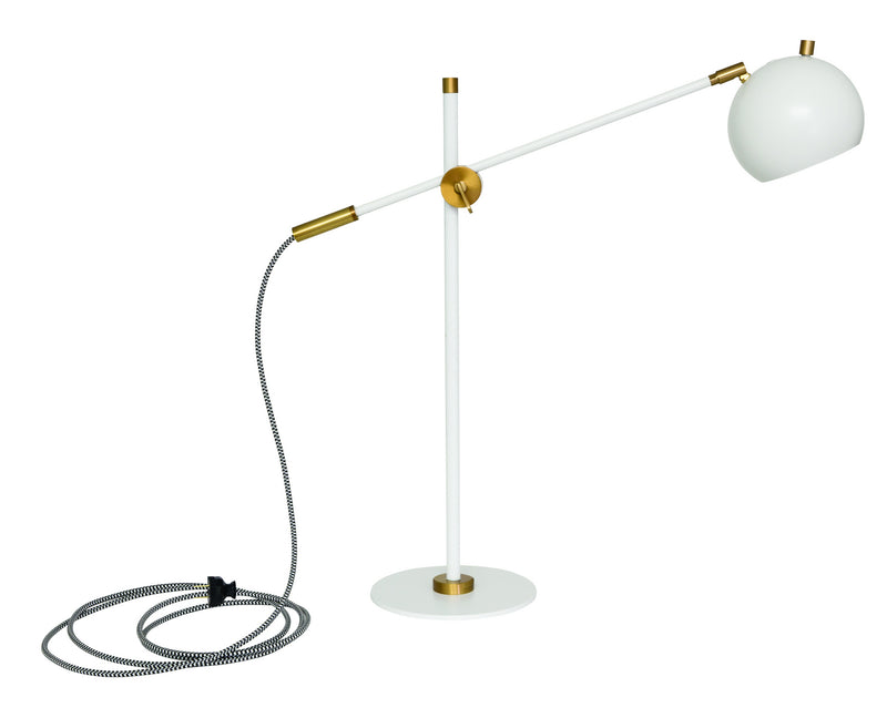 House of Troy OR750-WTWB LED Table Lamp, White with Weathered Brass Accents