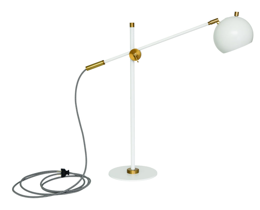 House of Troy OR750-WTWB LED Table Lamp, White with Weathered Brass Accents