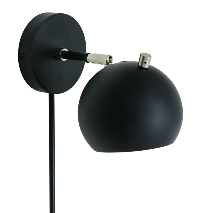 House of Troy OR775-BLKSN LED Wall Sconce, Black with Satin Nickel Accents