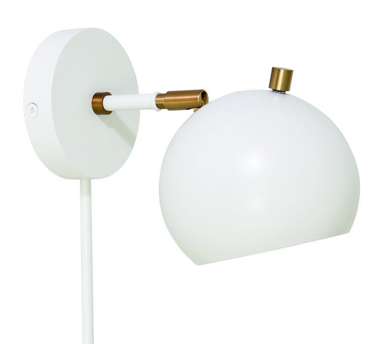 House of Troy OR775-WTWB LED Wall Sconce, White with Weathered Brass Accents