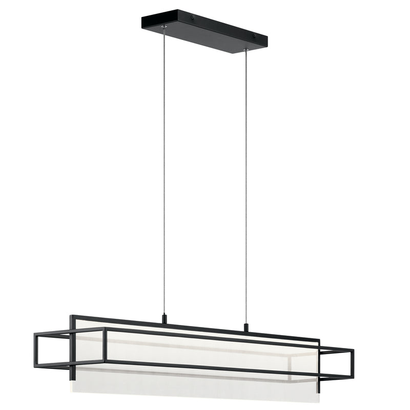 Kichler 84051 LED Linear Chandelier, Matte Black