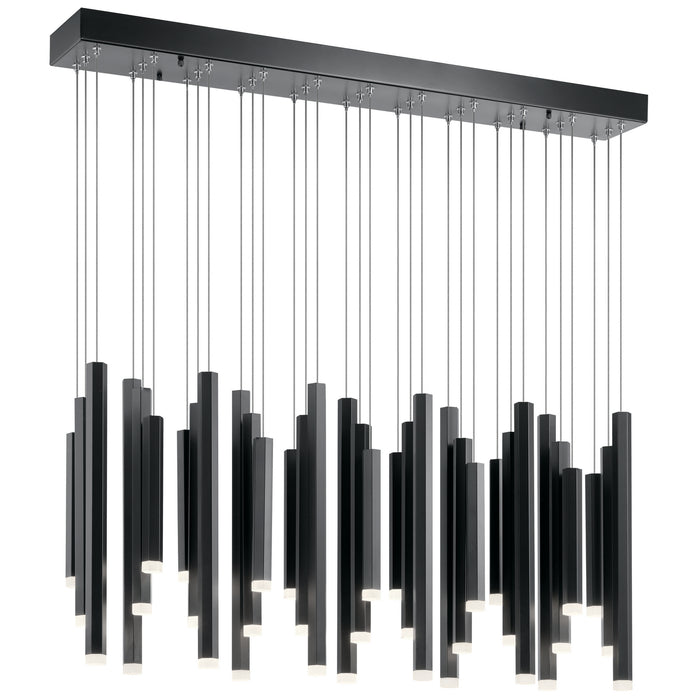 Kichler 84099 LED Linear Chandelier, Black