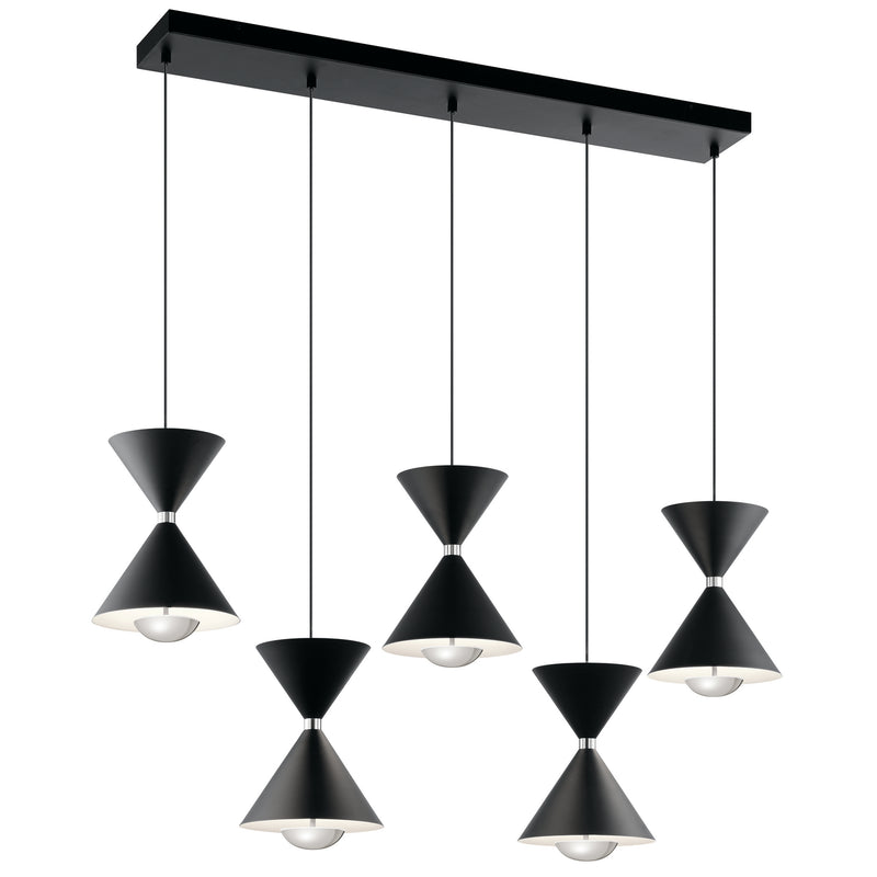 Kichler 84113 LED Linear Chandelier, Matte Black