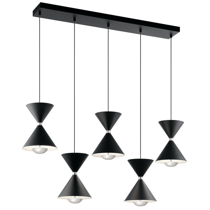 Kichler 84113 LED Linear Chandelier, Matte Black