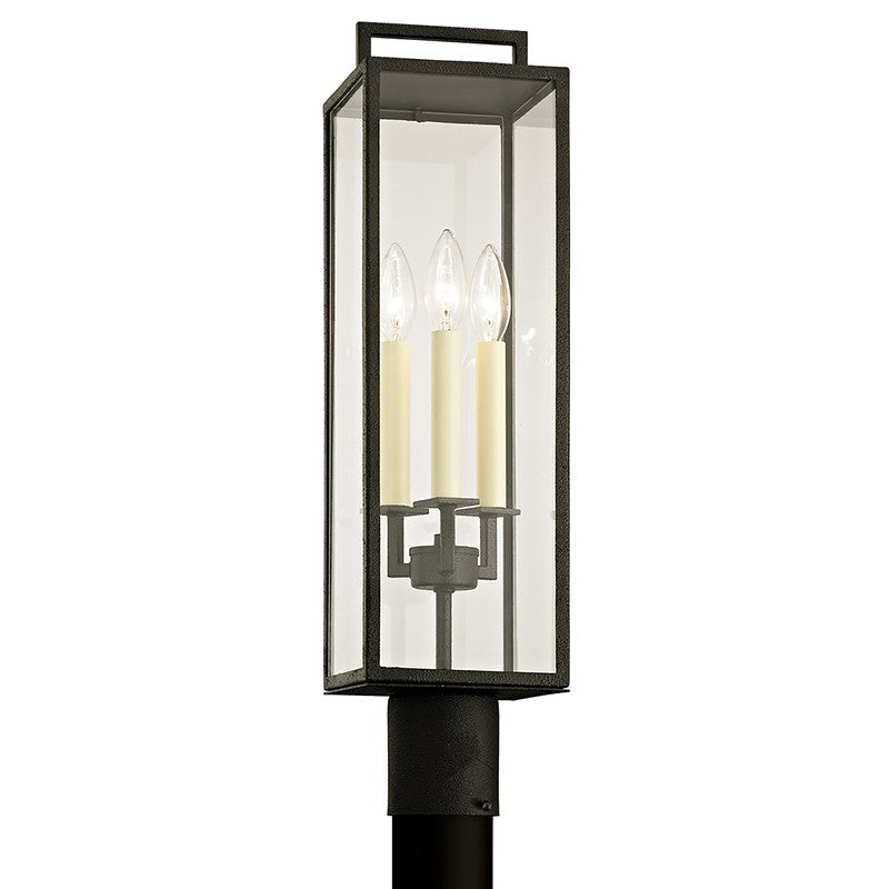 Troy Lighting P6385-FOR Three Light Post Lantern, Forged Iron