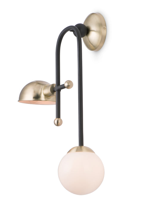 Maxim 21662WTBZSBR LED Wall Sconce, Bronze / Satin Brass