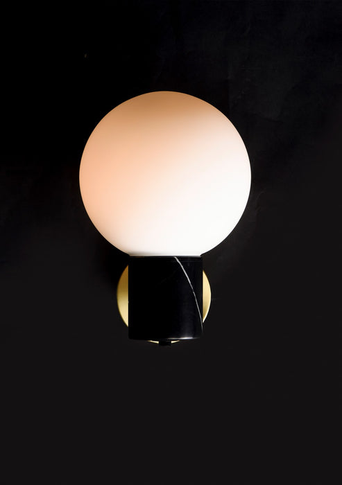 Maxim 26030SWSBRBK One Light Wall Sconce, Satin Brass / Black