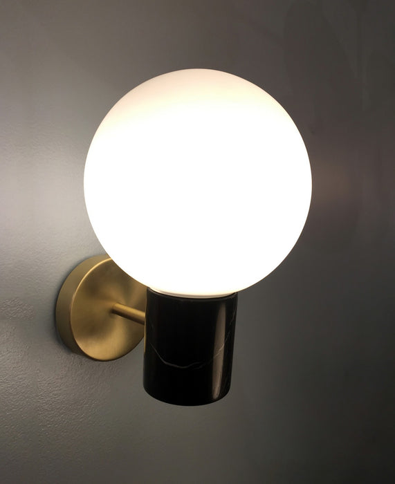Maxim 26030SWSBRBK One Light Wall Sconce, Satin Brass / Black