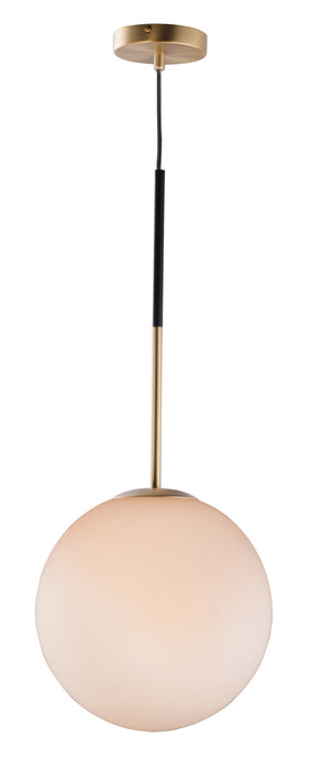 Maxim 26034SWSBRBK One Light Pendant, Satin Brass / Black