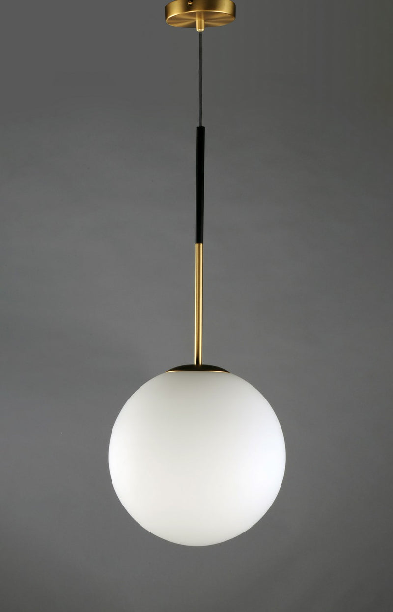 Maxim 26034SWSBRBK One Light Pendant, Satin Brass / Black