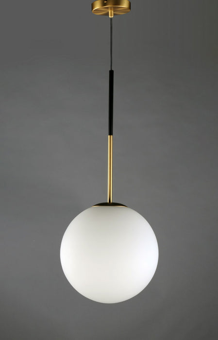 Maxim 26034SWSBRBK One Light Pendant, Satin Brass / Black