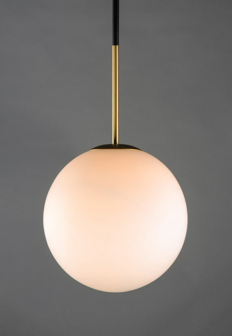 Maxim 26034SWSBRBK One Light Pendant, Satin Brass / Black