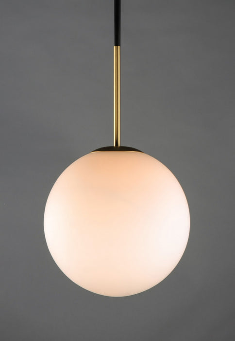 Maxim 26034SWSBRBK One Light Pendant, Satin Brass / Black