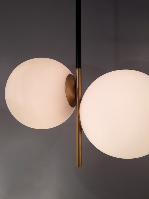 Maxim 26035SWSBRBK Two Light Pendant, Satin Brass / Black