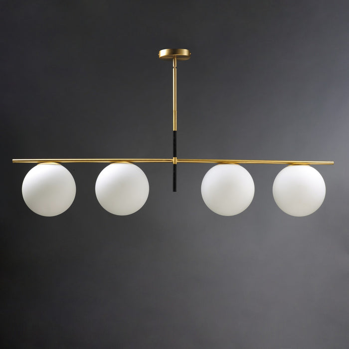 Maxim 26036SWSBRBK Four Light Pendant, Satin Brass / Black