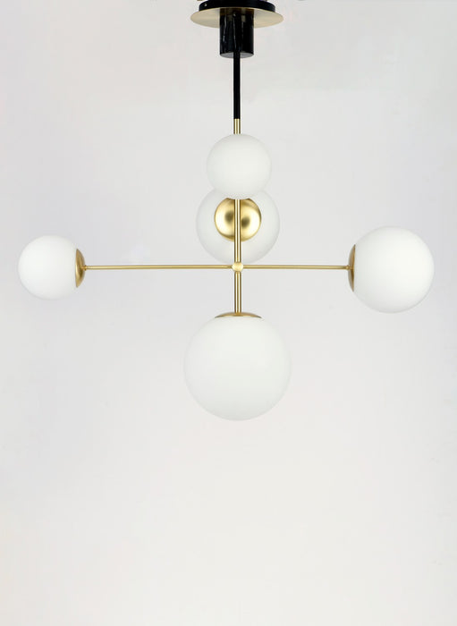 Maxim 26037SWSBRBK Five Light pendant, Satin Brass / Black