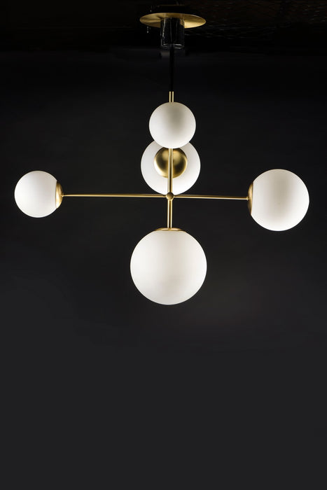 Maxim 26037SWSBRBK Five Light pendant, Satin Brass / Black