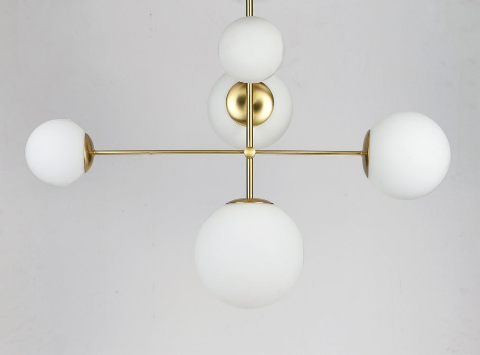 Maxim 26037SWSBRBK Five Light pendant, Satin Brass / Black