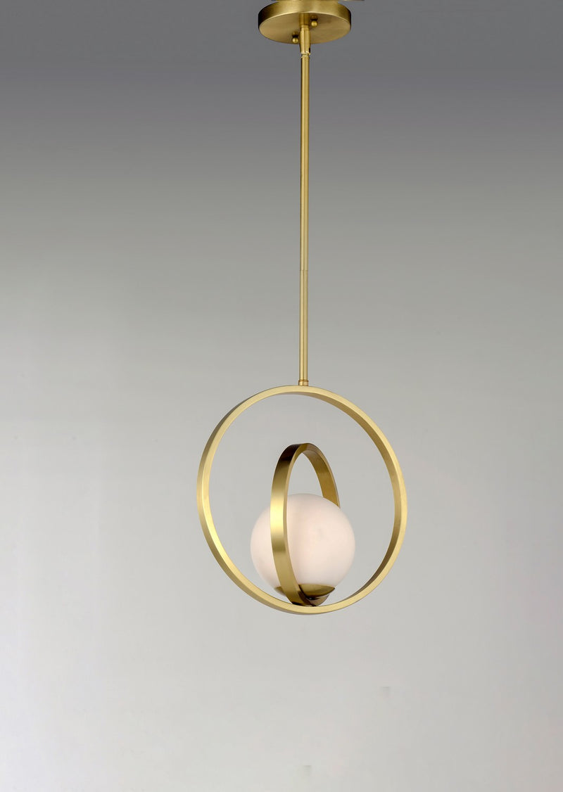 Maxim 26052SWSBR One Light Pendant, Satin Brass
