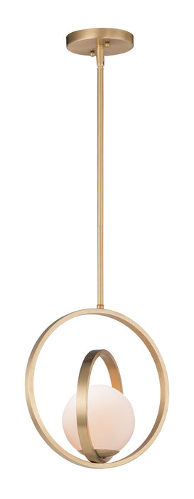 Maxim 26052SWSBR One Light Pendant, Satin Brass