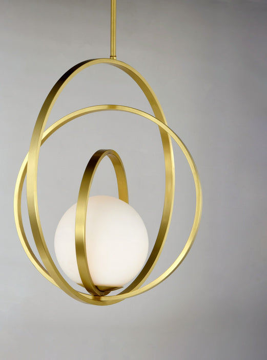 Maxim 26054SWSBR One Light Pendant, Satin Brass