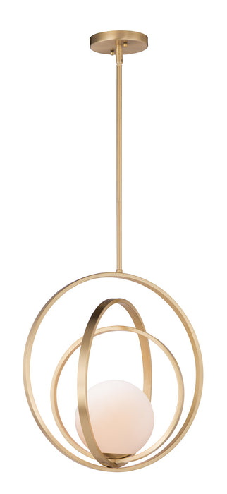 Maxim 26054SWSBR One Light Pendant, Satin Brass