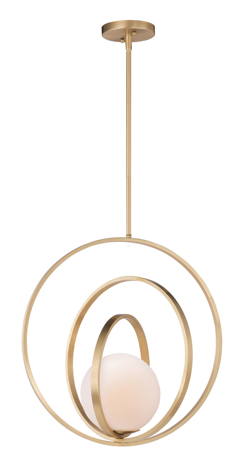 Maxim 26056SWSBR One Light Pendant, Satin Brass