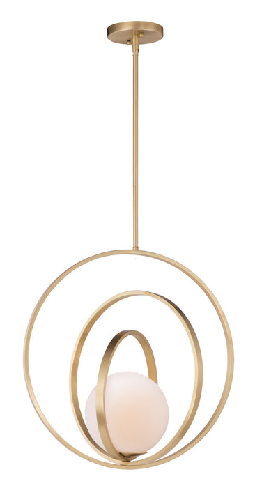 Maxim 26056SWSBR One Light Pendant, Satin Brass