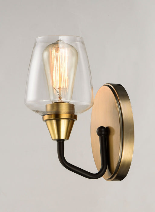 Maxim 26121CLBZAB One Light Wall Sconce, Bronze / Antique Brass