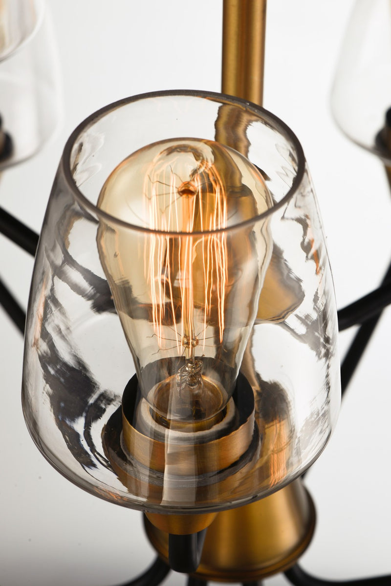 Maxim 26125CLBZAB Five Light Chandelier, Bronze / Antique Brass