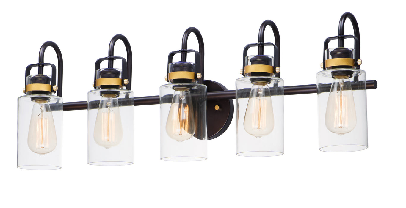 Maxim 30173CLBZGLD Five Light Bath Vanity, Bronze / Gold